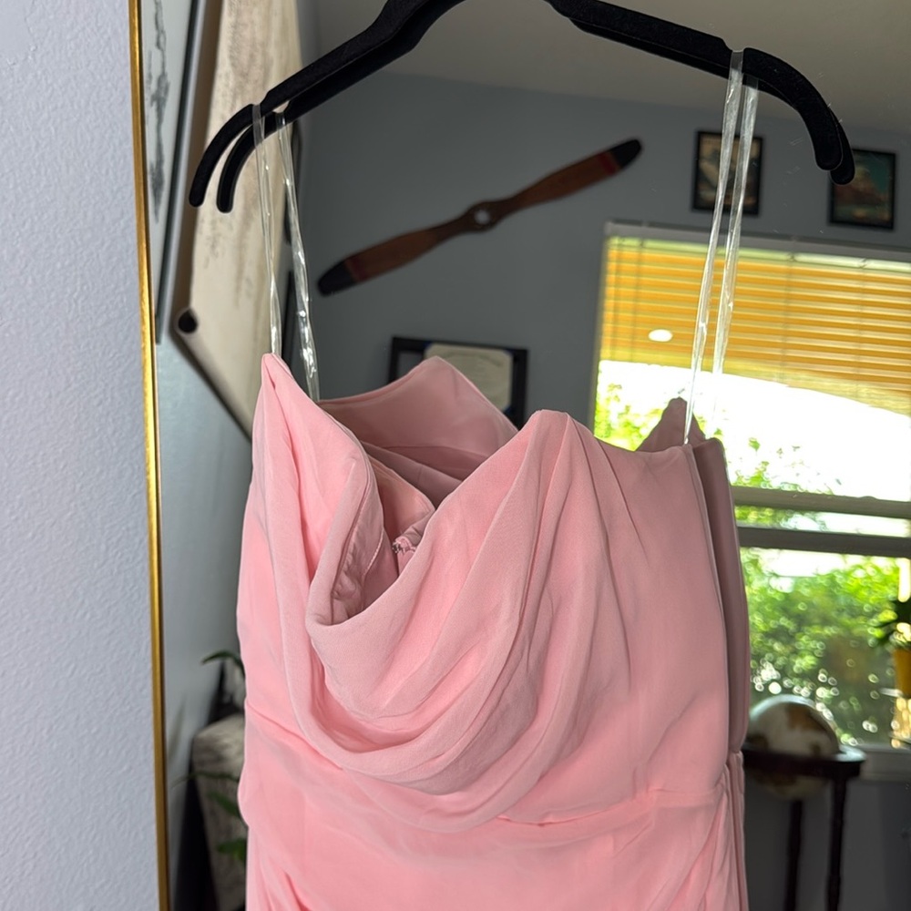 HOUSE OF CB 'Adrienne' Pink Quartz Strapless Gown NWOT - Picture 9 of 11